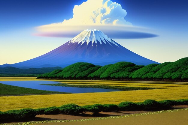 Símbolo nacional de Japón Turismo monte fuji Punto de referencia representativo Hermosa montaña