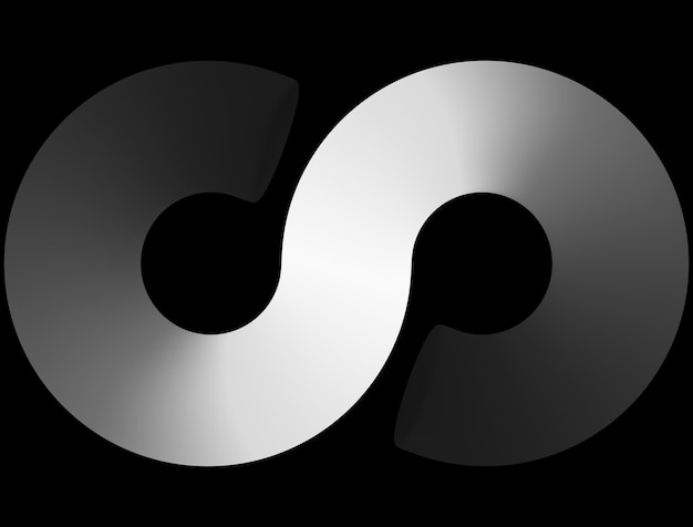 Símbolo de signo infinito 3d aislado