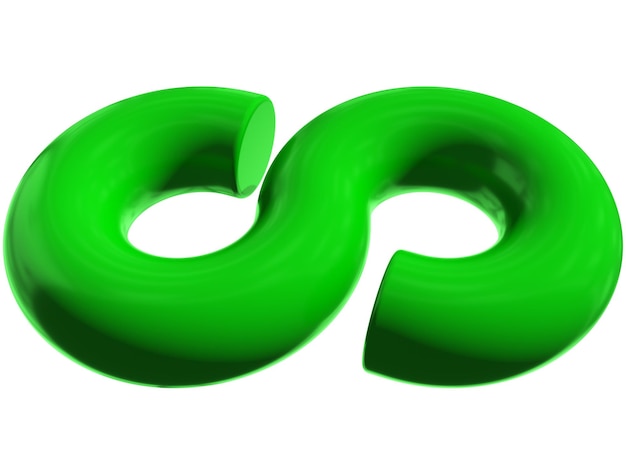 Símbolo de signo infinito 3d aislado