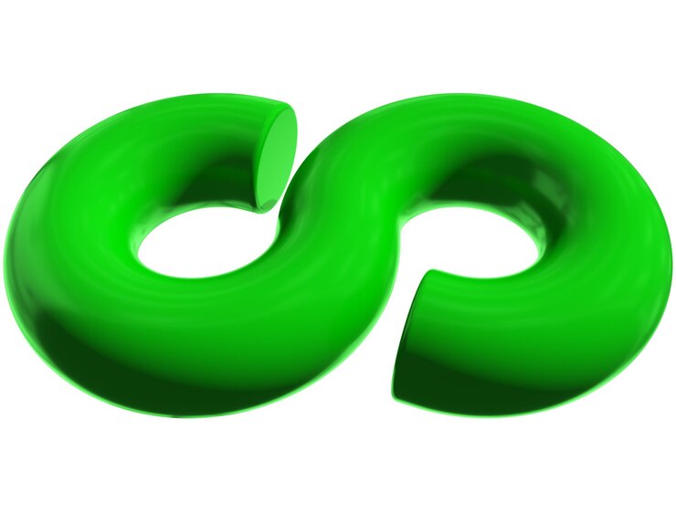 Foto símbolo de signo infinito 3d aislado