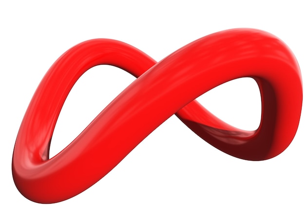 Símbolo de signo infinito 3d aislado