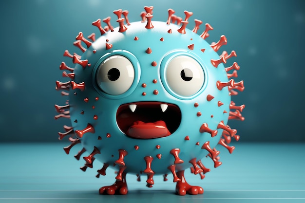 Foto símbolo del virus imagen generada por la ia