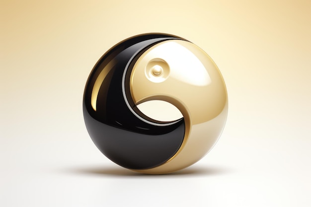 Símbolo de Ying Yang para el equilibrio y la armonía Icono vectorial plano para aplicaciones y IA generativa