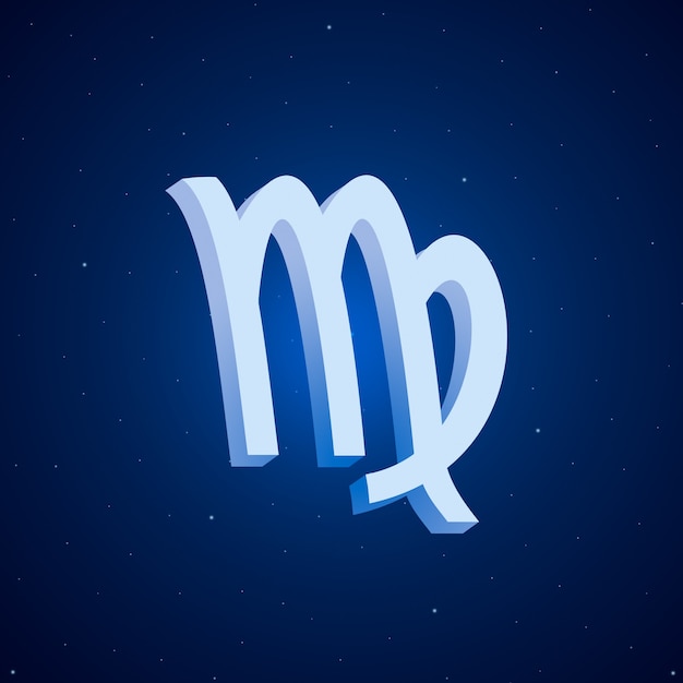 Símbolo del zodiaco Virgo 3d