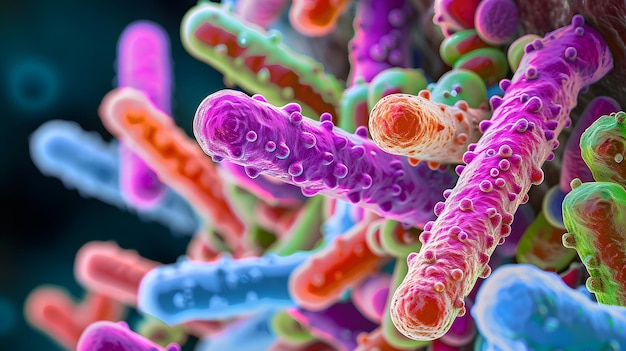 Símbolos científicos Representaciones de la vida microbiana