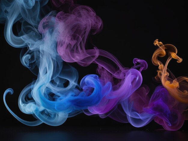 Simfonía vívida singular flujos intrincados de color y humo un fondo de papel tapiz abstracto una coles