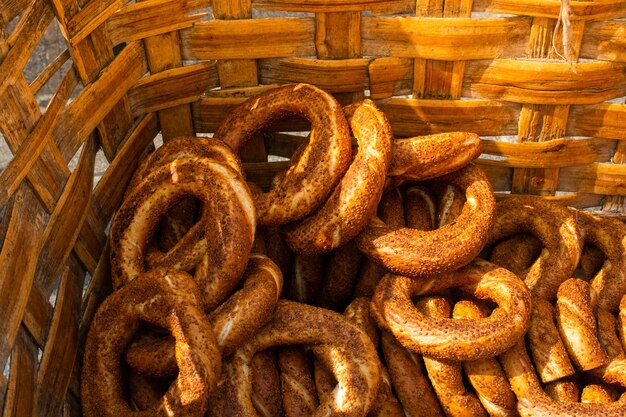 Simitsbagels turcos à vista