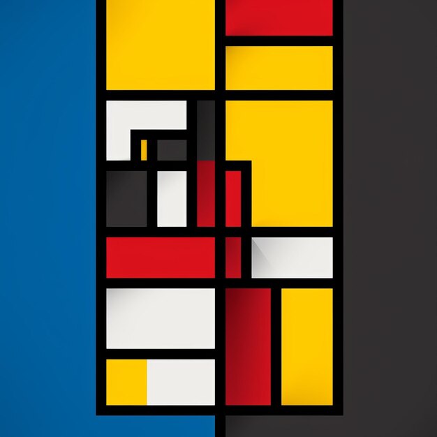 Foto el simpático logotipo alemán de hefeweizen con colores vibrantes inspirados en mondrian