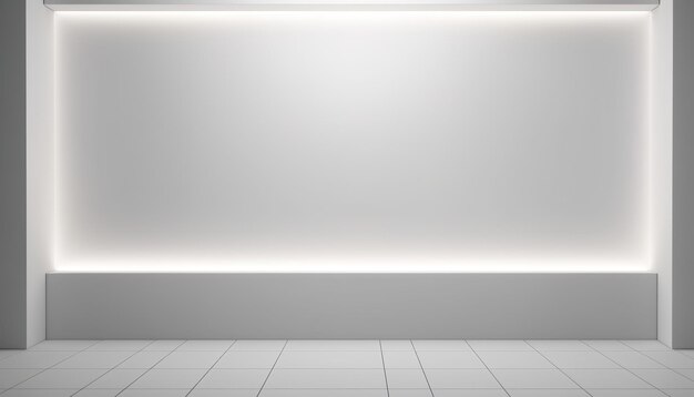 Simple abstrato mínimo fundo mock-up painéis decorativos brancos sombra de iluminação escondida