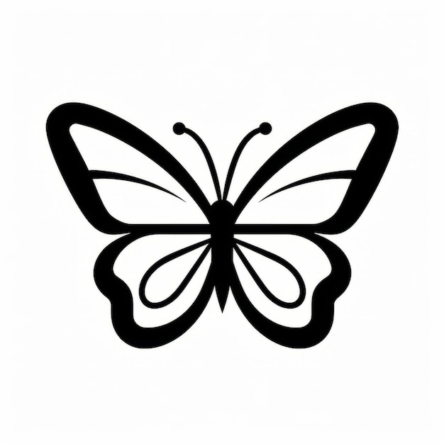 Simple Butterfly Silhouette Vector Flickr Estilo de Arte