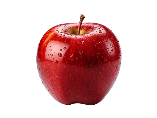 Un simple clip art de la fruta de manzana sobre un fondo blanco