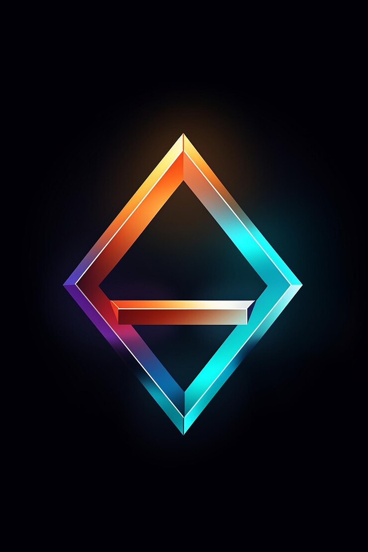 Foto un simple diseño geométrico futurista de un logotipo moderno para una marca espacial y tecnológica
