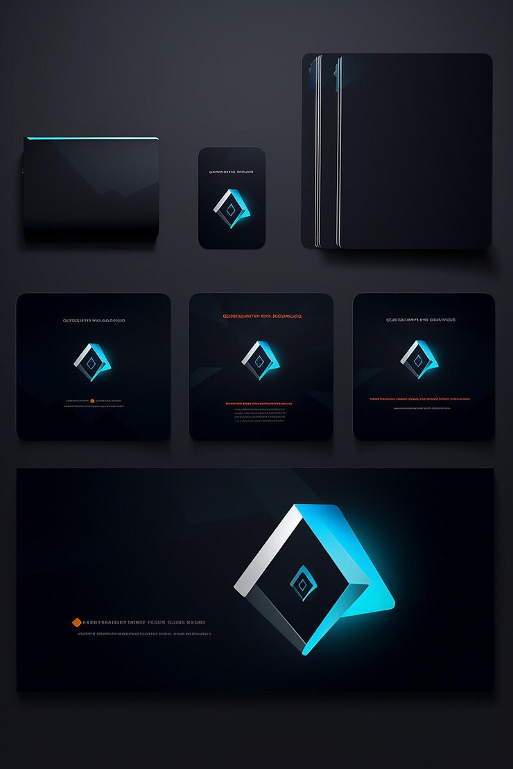 Foto un simple diseño geométrico futurista de un logotipo moderno para una marca espacial y tecnológica