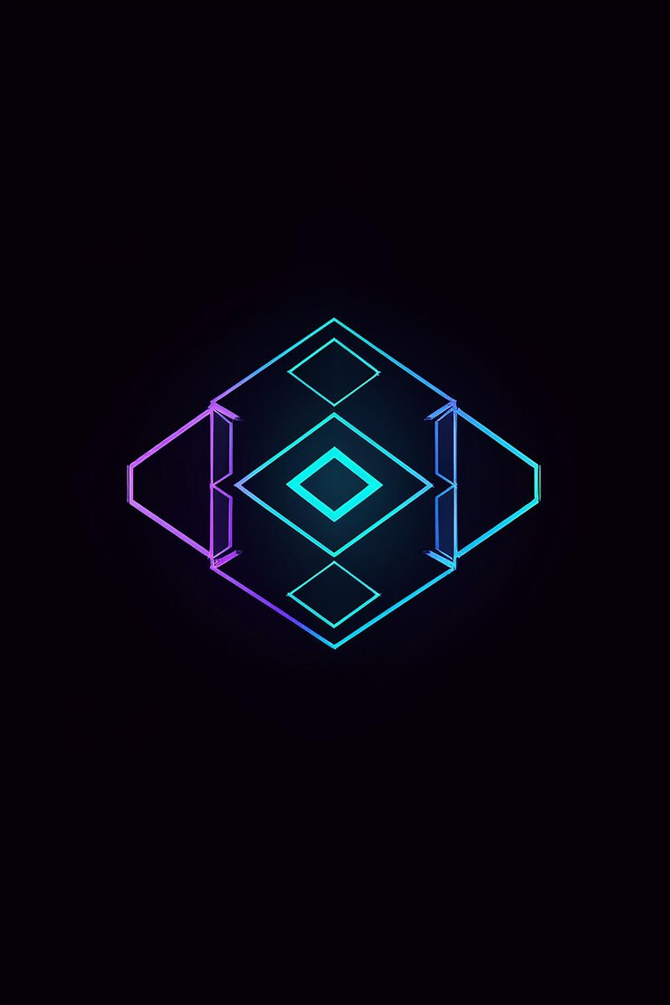 Foto un simple diseño geométrico futurista de un logotipo moderno para una marca espacial y tecnológica