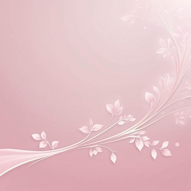 Simple Gradient Pink Abstract Ilustração Papel de parede Curva Ornamento floral Decoração