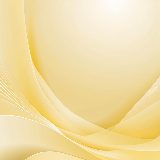 Simple Gradiente Amarillo brillante Ilustración abstracta Papel de pared Curva Ornamento floral Decoración