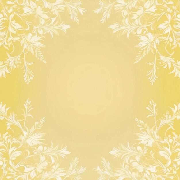 Simple Gradiente Amarillo brillante Ilustración abstracta Papel de pared Curva Ornamento floral Decoración