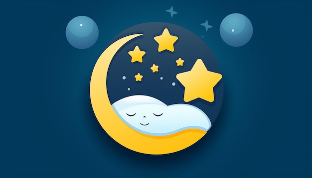 Foto a simple icon for sleep review that is rated by emojies