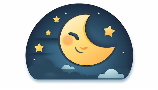 Foto a simple icon for sleep review that is rated by emojies