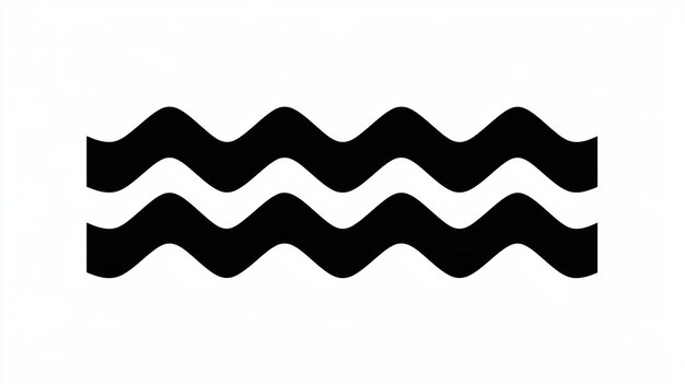 Un simple icono en zigzag en negro que representa un movimiento o un proceso dinámico