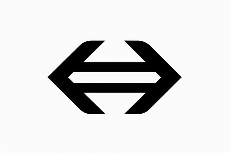 Foto una simple ilustración en blanco y negro de una flecha