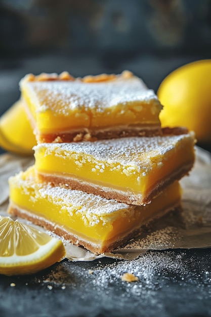 Simple indulgencia de primavera Farmcore chic barras de limón con pan corto
