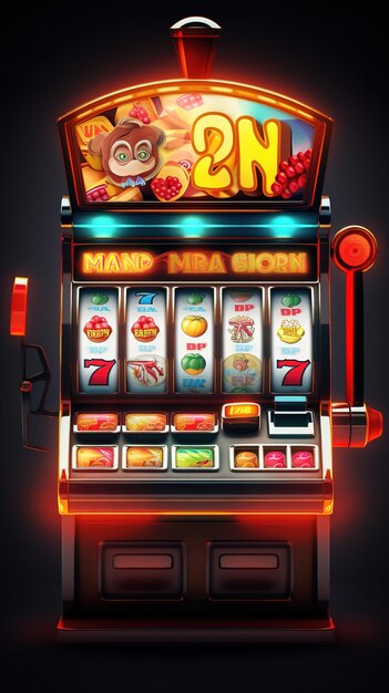 Foto un simple juego de casino en una máquina tragamonedas.