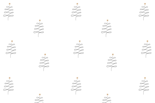 Simplemente de Navidad fondo png árboles negros patrón diseño de garabateo lindo