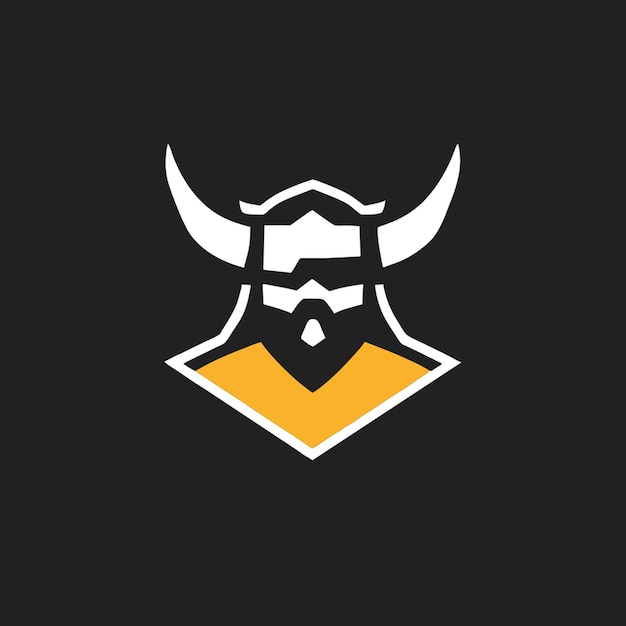Simples, limpo, mínimo, logotipo viking, ilustração vetorial plana 2