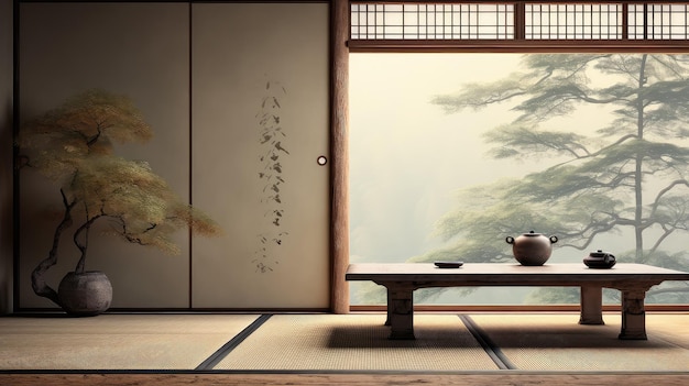 La simplicidad del fondo zen japonés