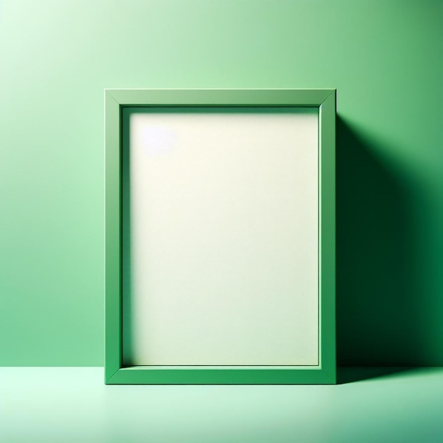simplicidad de maqueta elevar sus visuales contra este elegante y verde fondo vacío