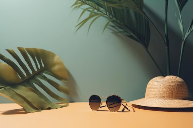 Simplicidade e vibes de verão em fundo minimalista