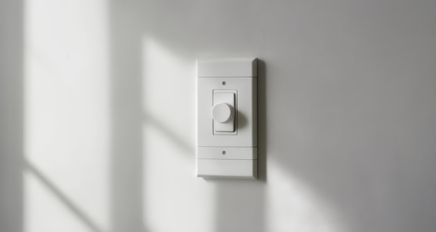 Simplicidade moderna Um interruptor de luz minimalista em um cenário contemporâneo