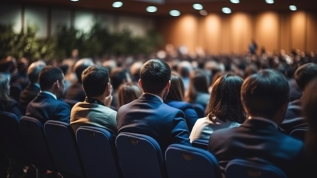 Foto simposio de negocios y emprendimiento orador en una reunión de negocios