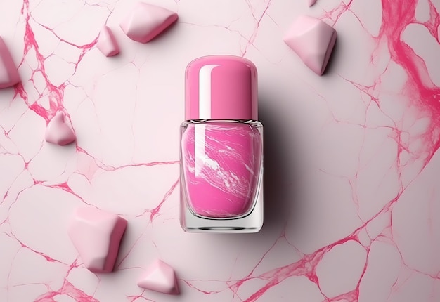 Simulação de esmalte rosa