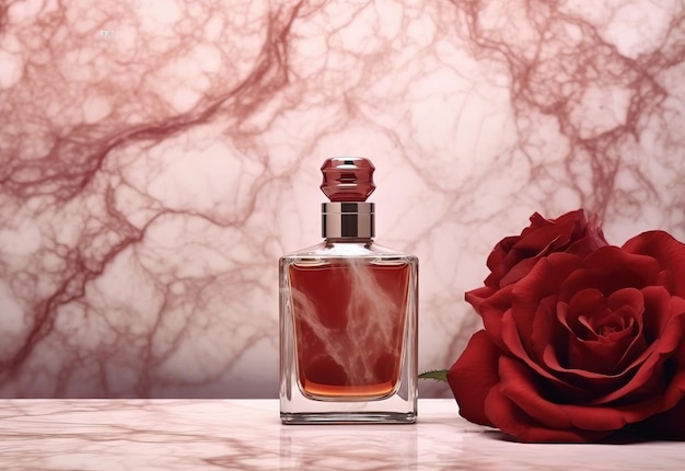 Simulação de perfume de rosa