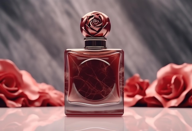 Simulação de perfume de rosa