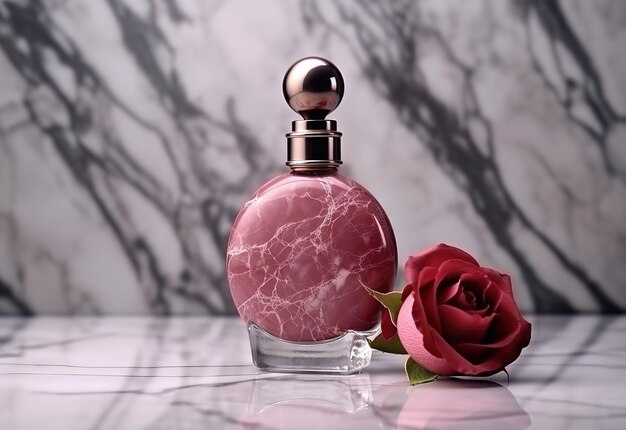 Simulação de perfume de rosa