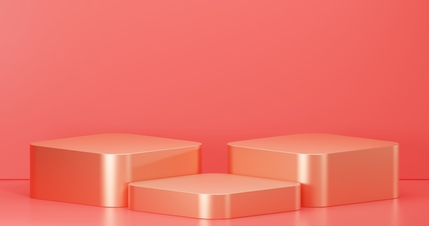 Simulacros de podio para la presentación del producto concepto mínimo abstracto