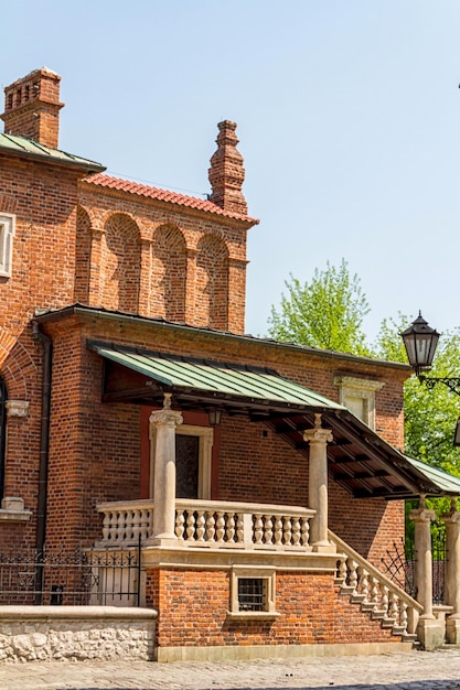 Sinagoga vieja en el distrito histórico judío de Kazimierz de Cracovia Polonia