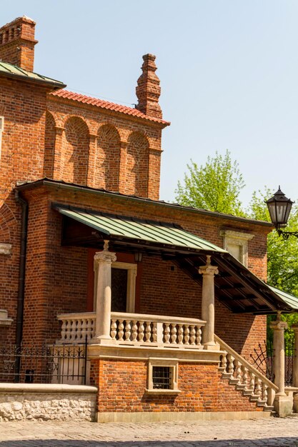 Sinagoga vieja en el distrito histórico judío de Kazimierz de Cracovia Polonia