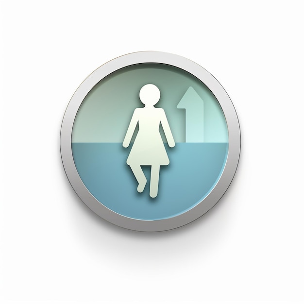 Foto sinal de banheiro com um ícone humano