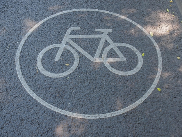 Foto sinal de ciclovia