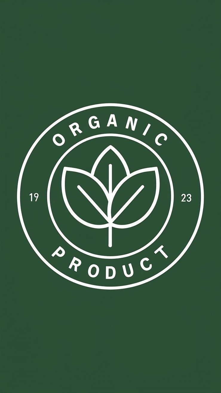 Foto sinal de círculo de vetor de produto orgânico insignia de alimento saudável emblema de produto natural