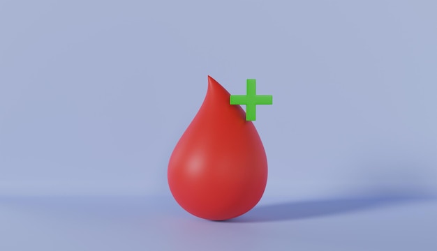 sinal de gotas de sangue ou ícone de gota de sangue em fundo azul