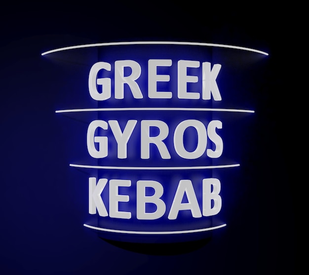 Sinal de kebab de giroscópios gregos