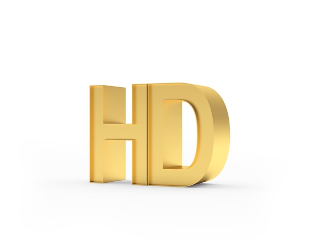 Sinal de ouro hd. 3d