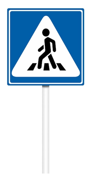 Foto sinal de trânsito informativo faixa de pedestres