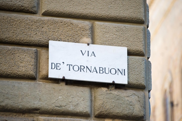 Sinal de via de' tornabuoni