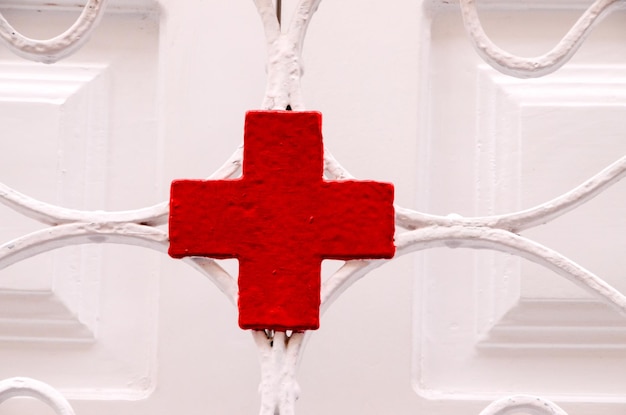 Foto sinal médico da cruz vermelha